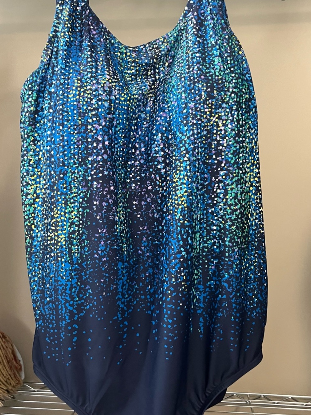 Blue One-Piece Swimwear
